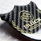 Buick Gold 3D Carbon Fiber Emblem Sticker x2