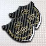 Buick Gold 3D Carbon Fiber Emblem Sticker x2