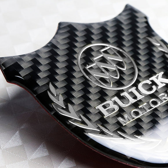 Buick Silver 3D Carbon Fiber Emblem Sticker