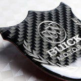 Buick Silver 3D Carbon Fiber Emblem Sticker x2