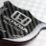 Honda Silver 3D Carbon Fiber Emblem Sticker x2