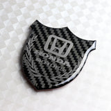 Honda Silver 3D Carbon Fiber Emblem Sticker x2