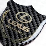 Lexus Gold 3D Carbon Fiber Emblem Sticker x2