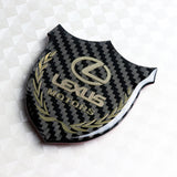 Lexus Gold 3D Carbon Fiber Emblem Sticker x2