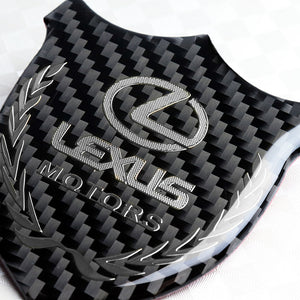 Lexus Silver 3D Carbon Fiber Emblem Sticker