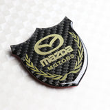 Mazda Gold 3D Carbon Fiber Emblem Sticker x2