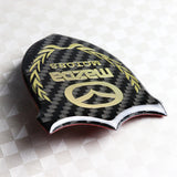 2019-2021 Mazda 3 Mazda3 Unpainted Matte Black 3-Piece Front Bumper Body Spoiler Splitter Lip Kit with Carbon Fiber Emblem