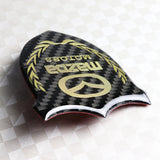 2019-2021 Mazda 3 Mazda3 Painted Black 3-Piece Front Bumper Body Spoiler Splitter Lip Kit with Carbon Fiber Emblem