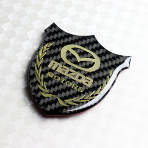 Mazda Gold 3D Carbon Fiber Emblem Sticker