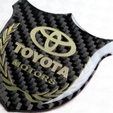 Toyota Gold 3D Carbon Fiber Emblem Sticker x2