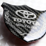 Toyota Silver 3D Carbon Fiber Emblem Sticker