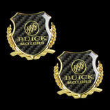 Carbon Fiber Metal Car Front Body Trunk Rear Side Emblem Gold Sticker For BUICK X2