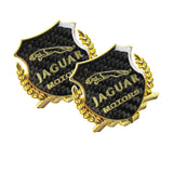Carbon Fiber Metal Car Front Body Trunk Rear Side Gold Emblem Sticker for JAGUAR X2