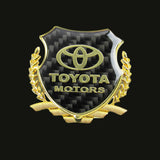 Carbon Fiber Metal Car Front Body Trunk Rear Side Emblem Gold Sticker for TOYOTA X2