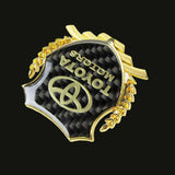 Carbon Fiber Metal Car Front Body Trunk Rear Side Emblem Gold Sticker for TOYOTA X2