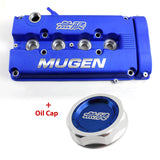 Mugen Blue Engine Valve Cover with Oil Cap for Honda Civic B16 B17 B18 VTEC B18C DOHC