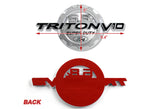 2PCS BLACK 6.8L TRITON V10 SUPER DUTY NEW SIDE FENDER/TRUNK 3D ALUMINUM EMBLEM BADGE