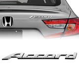 3PCS SET Front + Rear Black JDM H Emblems with Chrome Accord Emblem for 2008 - 2012 ACCORD SEDAN 4DR