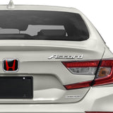 For 2008-2012 HONDA ACCORD SEDAN Set JDM Red/Black H Rear Emblem Badge with ACCORD Rear Chrome Emblem