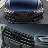 Audi Glossy Black Front & Rear Emblem Set for A1 A3 A4 S4 A5 S5 A6 S6 SQ7