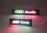 1x Audi Logo LED Light Car Front Grille Emblem Badge Illuminated Bumper Sticker