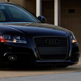 Audi 2pcs Rings Set A8 S8 Q7 Matte Black Grille Front + Rear Badge Emblems