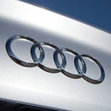 Audi Chrome Front & Rear Emblem Set (Straight Clip)