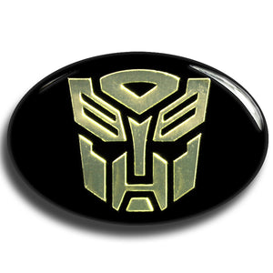 FOR CHRYSLER 300 300C FRONT HOOD TRANSFORMER AUTOBOT STYLE GOLD EMBLEM BADGE