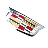 2PCS Silver Front Grille Rear Trunk Emblems Badges Fit 15-19 Cadillac ATS XTS XT5