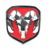 Hood Head Grille Lid Red and Silver Red Emblem Badge for 2013-2018 Dodge Ram 1500 2500 3500