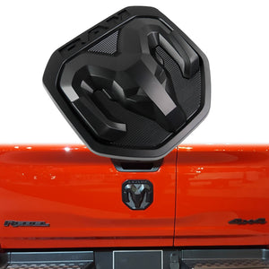 For 2019-2021 DODGE RAM 1500 DT Matte Black Tailgate RAMs Head Emblem NEW