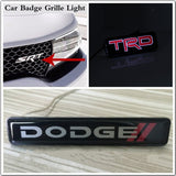 3 PCS DODGE Set Dodge RAM 1500 2500 LED Grille Emblem + Metal 3D Dodge Emblems Red// Style Door Step Plate Sills Badge Sticker