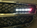 Dodge Set Front Grille LED Light Badge with Wheel Tire Valves Air Caps Keychain for RAM