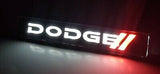 3 PCS DODGE Set Dodge RAM 1500 2500 LED Grille Emblem + Metal 3D Dodge Emblems Red// Style Door Step Plate Sills Badge Sticker