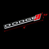 2 PCS Metal 3D Dodge Emblem with Red// Style Door Step Plate Sills Badge Sticker