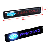 1Pcs JDM FORD RACING LED Light Car Front Grille Badge Illuminated Decal Sticker