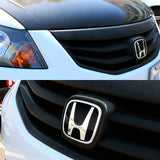3PCS SET Front + Rear Black JDM H Emblems with Chrome Accord Emblem for 2008 - 2012 ACCORD SEDAN 4DR