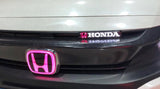 2006-2008 Honda Civic 4DR JDM CS-Style Unpainted Matte Black 3-Piece Front Bumper Body Spoiler Splitter Lip Kit with LED Grill Emblem