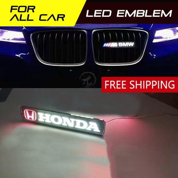 Car Accessories LED Emblem GRILL BADGE FOR Honda Front Grilles Auto Sticker