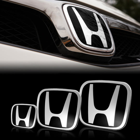 NEW Front + Rear +Steeriing JDM Emblem SET For 2012-2013 CIVIC SI COUPE 2DR