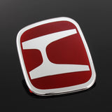 For 2006-2011 HONDA CIVIC COUPE Set JDM Red H Rear Emblem Badge with Civic Rear Chrome Emblem