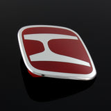 Red JDM H Emblem 2PCS Set Front & Rear For 06-15 CIVIC SEDAN DX EX LX SI