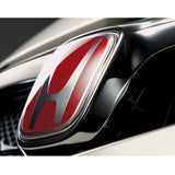 3PCS SET Front + Rear Red JDM H Emblems with Chrome Accord Emblem for 2008 - 2012 ACCORD SEDAN 4DR