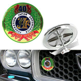 3 pcs Set JAF Japan Automobile Federation 40 Year Member JDM Logo Emblem Badge + 2 Alternative Decal Stickers For Toyota Front Grille