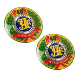 2 pcs JAF Japan Automobile Federation 40 Year Member JDM Logo Emblem Badge Decal Badge Sticker