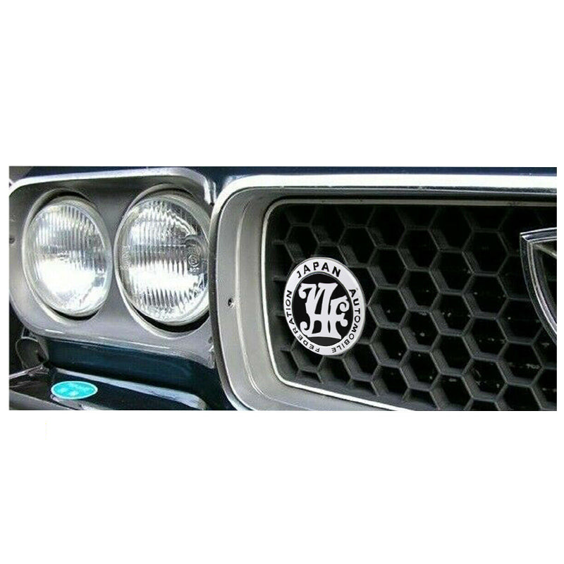 JAF Japan Automobile Federation 3 pcs Set JDM Navy Blue Emblem +2