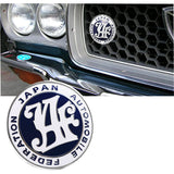 JAF Japan Automobile Federation 3 pcs Set JDM Red Emblem +2 Alternative Badge Stickers For Toyota Front Grille