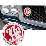 JAF Japan Automobile Federation 40 Year Member JDM Logo Emblem Badge + 2 Alternative Decal Stickers For Toyota Front Grille