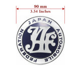 3 pcs Set JAF Japan Automobile Federation 40 Year Member JDM Logo Emblem Badge + 2 Alternative Decal Stickers For Toyota Front Grille