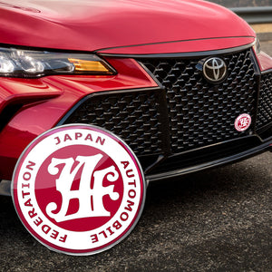 JAF Japan Automobile Federation JDM Red Emblem Badge For Toyota Front Grille